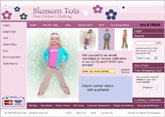 Small screenshot of the Blossom Tots website