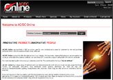 Small screenshot of the AC/DC Online website