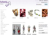Small screenshot of the Bohemia Beads website