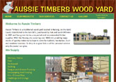 Small screenshot of the Aussie Timbers Wood Yard website