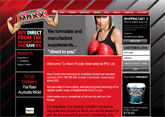 Small screenshot of the Maxx Foods website
